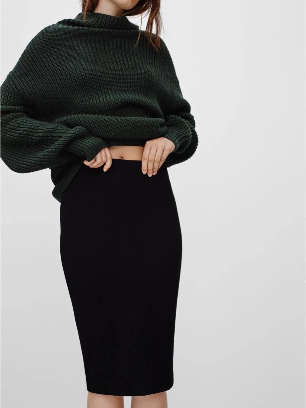 Wilfred Classic Black Pencil Skirt - Size Small